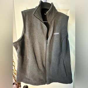 Women's Columbia Fleece Vest Dark Gray 2X